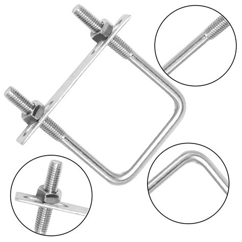 2 Pieces Square U Bolts Stainless Steel With Nuts Frame Straps U Bolts 2 Pieces Square U Bolts Stainless Steel With Nuts Frame Straps U Bolts