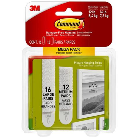 3M Command Picture Hanging Strips Mega Pack 3M Command Picture Hanging Strips Mega Pack