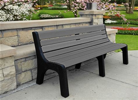 8 Ft Newport Recycled Plastic Park Bench Park Furnishings 8 Ft Newport Recycled Plastic Park Bench Park Furnishings