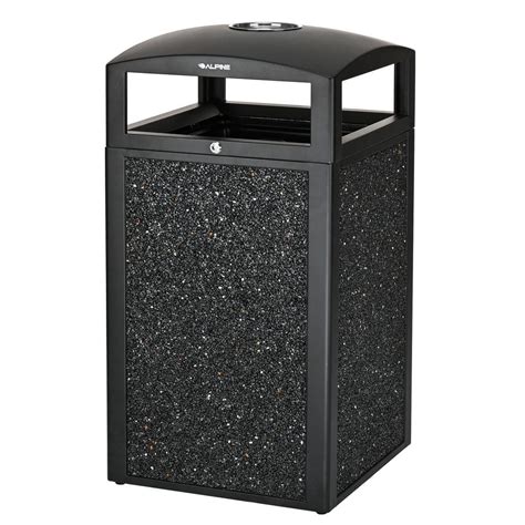 Alpine All Weather 40 Gallon Outdoor Commercial Trash Can With Lid Silver Office Depot Alpine All Weather 40 Gallon Outdoor Commercial Trash Can With Lid Silver Office Depot