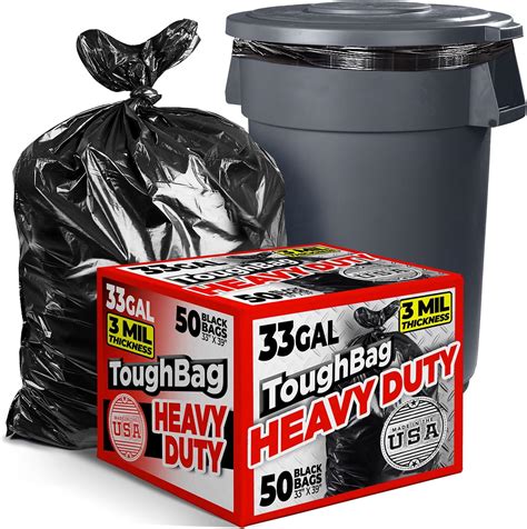 Amazon Com Toughbag 33 Gallon Trash Bags Heavy Duty 100 Count Amazon Com Toughbag 33 Gallon Trash Bags Heavy Duty 100 Count