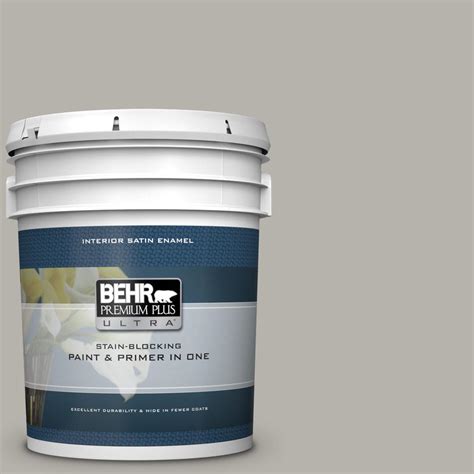 Behr Ultra 5 Gal Ppu24 11 Greige Satin Enamel Exterior Paint Primer 985405 Behr Ultra 5 Gal Ppu24 11 Greige Satin Enamel Exterior Paint Primer 985405