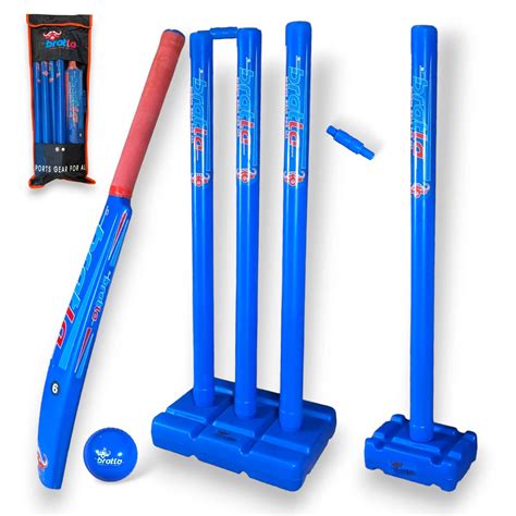 Cricket Plastic Set Blaster Beach Set Bat Balls Stumps And Bag Blue Cricket Plastic Set Blaster Beach Set Bat Balls Stumps And Bag Blue