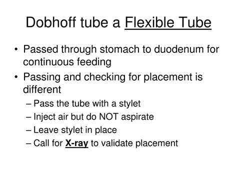Dobhoff Tube