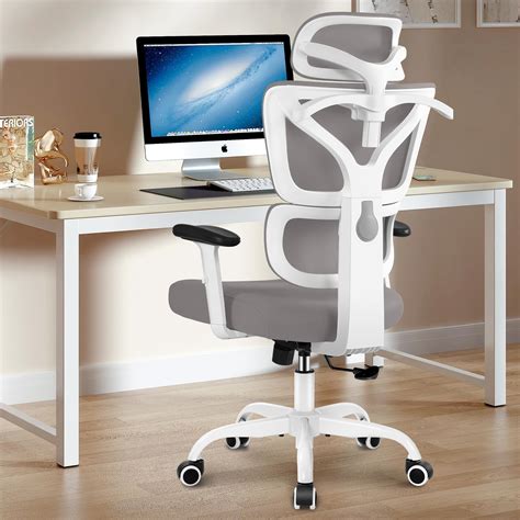 Ergonomic Chair Office Gray Office Chair With Back Support Desk Chai Ergonomic Chair Office Gray Office Chair With Back Support Desk Chai