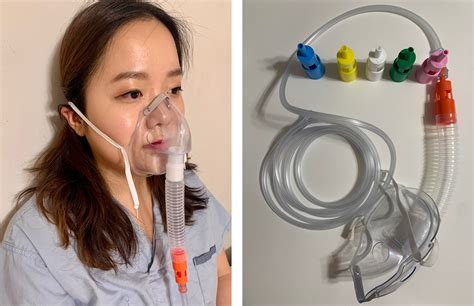 Figure 031_4331. Venturi Mask (Fio 2 24% [Blue Valve], 28% [Yellow], 31%  [White], 35% [Green], 40% [Pink], 50% [Orange]). - Mcmaster Textbook Of  Internal Medicine
