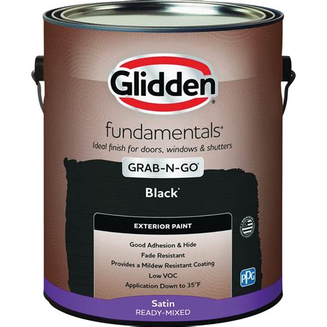 Glidden Fundamentals Exterior Grab N Go Black Flat Gallon Glidden Fundamentals Exterior Grab N Go Black Flat Gallon