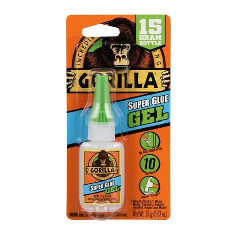 Gorilla 15G Clear Super Glue Gel 112287 The Home Depot Gorilla 15G Clear Super Glue Gel 112287 The Home Depot