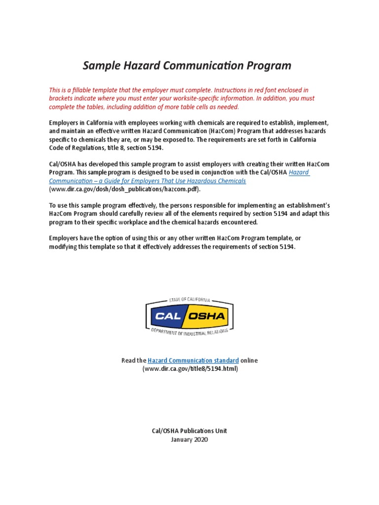 Hazcom Program