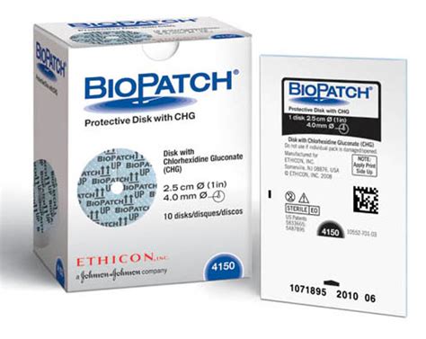 J J Biopatch Antimicrobial Dressings 1 Disk 4Mm Hole 10 Bx J J Biopatch Antimicrobial Dressings 1 Disk 4Mm Hole 10 Bx