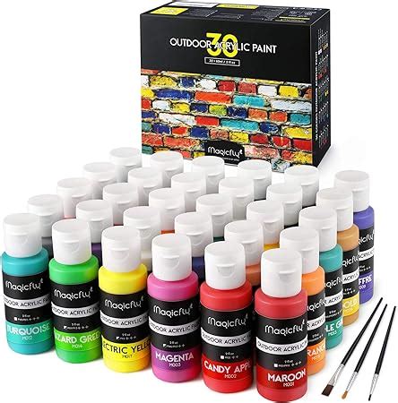 Magicfly Outdoor Acrylic Paint Set Of 30 Colors Tubes 60 Ml 2 Oz Magicfly Outdoor Acrylic Paint Set Of 30 Colors Tubes 60 Ml 2 Oz