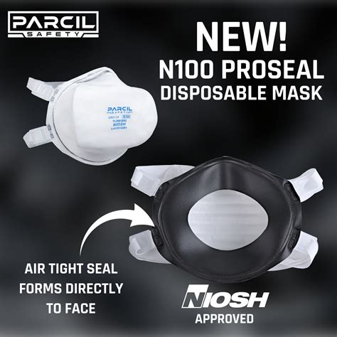 N100 Proseal Disposable Respirator Mask Niosh Approved Parcil Safety N100 Proseal Disposable Respirator Mask Niosh Approved Parcil Safety