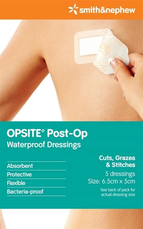 Opsite Post Op Waterproofing Barrier Dressings 6 5 X 5Cm 5 Opsite Post Op Waterproofing Barrier Dressings 6 5 X 5Cm 5