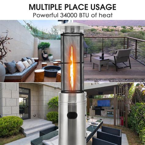 Outdoor Propane Heater 40000 Btu Stainless Steel Pyramid Floor Standin Chairliving Outdoor Propane Heater 40000 Btu Stainless Steel Pyramid Floor Standin Chairliving
