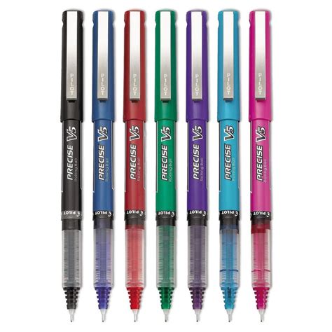 Pilot Precise V5 Rollerball Pens In Assorted Colors Extra Fine Point Pack Of 7 Pilot Precise V5 Rollerball Pens In Assorted Colors Extra Fine Point Pack Of 7
