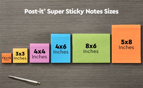 Post It Note Size