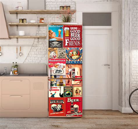 Retro Beer Fridge Wrap Vintage Labels Door Mural Fridge Sticker Refrigerator Ebay Retro Beer Fridge Wrap Vintage Labels Door Mural Fridge Sticker Refrigerator Ebay