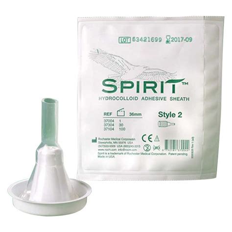 Rochester Spirit Style 2 Hydrocolloid Sheath Male External Catheter Rochester Spirit Style 2 Hydrocolloid Sheath Male External Catheter