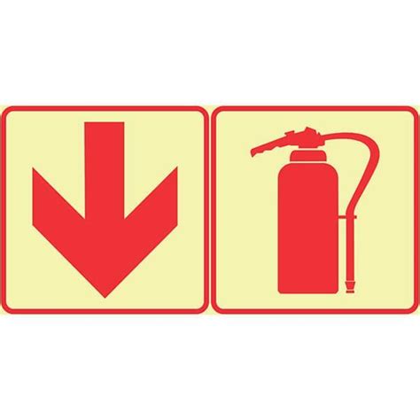 Sabs Red Arrow Down With Fire Extinguisher Photoluminescent Glow In The Dark Safety Sign F13 Sabs Red Arrow Down With Fire Extinguisher Photoluminescent Glow In The Dark Safety Sign F13