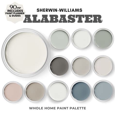 Sherwin Williams Alabaster Coordinating Whole Interior House Paint Color Sherwin Williams Alabaster Coordinating Whole Interior House Paint Color