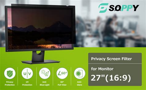 Soppy 27 Inch Computer Privacy Screen Filter For 16 9 Widescreen Soppy 27 Inch Computer Privacy Screen Filter For 16 9 Widescreen