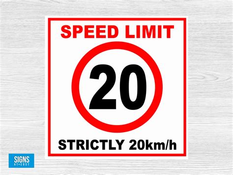 Speed Limit 20Kph Round Signs At Cost Speed Limit 20Kph Round Signs At Cost