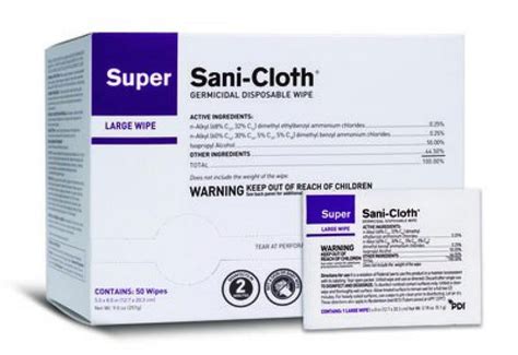 Super Sani Cloth Surface Disinfectant Wipe 5 X 8 Inch Alcohol Scent Super Sani Cloth Surface Disinfectant Wipe 5 X 8 Inch Alcohol Scent