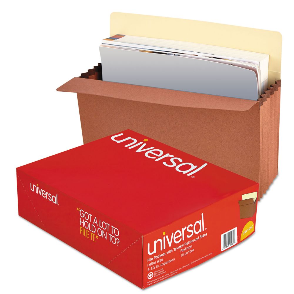 Universal Redrope Expanding File Pockets Unv13562 Shoplet Com Universal Redrope Expanding File Pockets Unv13562 Shoplet Com