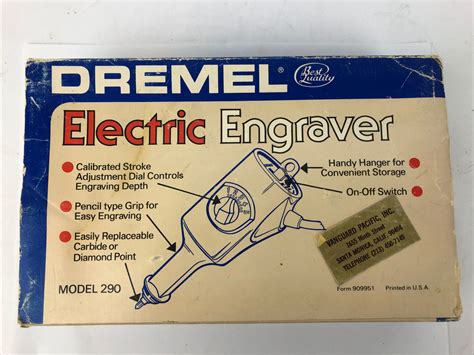 Vintage Dremel Electric Engraver Model 290 In Original Box Tested Vintage Dremel Electric Engraver Model 290 In Original Box Tested