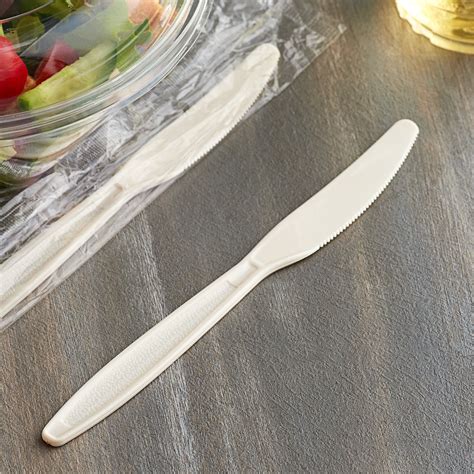Visions Individually Wrapped Beige Heavy Weight Plastic Knife 1000 Case Visions Individually Wrapped Beige Heavy Weight Plastic Knife 1000 Case