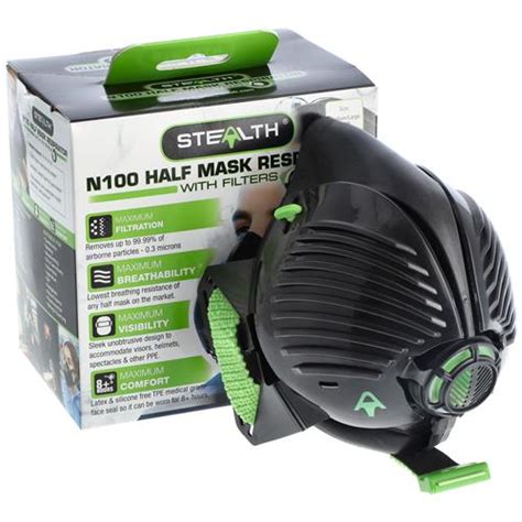 Wholesale Stealth N100 Half Mask Respirator Sm Med Glw Wholesale Stealth N100 Half Mask Respirator Sm Med Glw