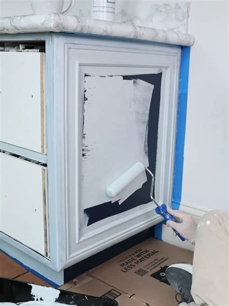 Yes You Can Refinish Painted Cabinets Here S How Porch Daydreamer Yes You Can Refinish Painted Cabinets Here S How Porch Daydreamer